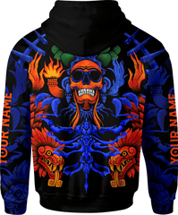 Aztec Dios De La Muerte Collage Mural Art Customized 3D All Over Printed Shirt Hoodie