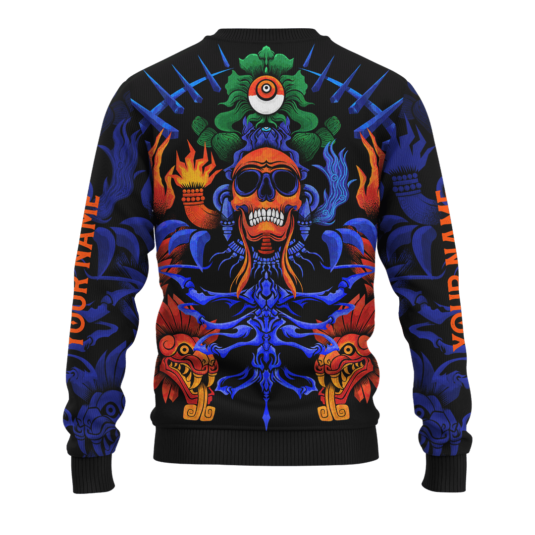 Aztec Dios De La Muerte Collage Mural Art Customized 3D All Over Printed Shirt Hoodie