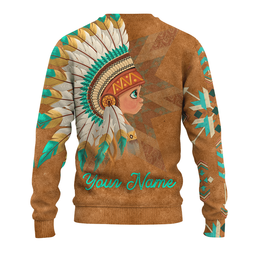 Native American Couple Indian Baby Boy Customized 3D All Over Printed hoodie