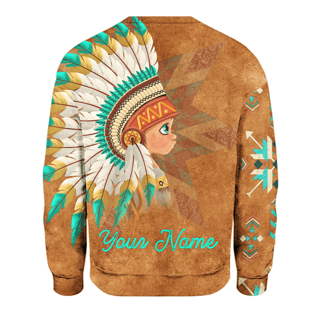 Native American Couple Indian Baby Boy Customized 3D All Over Printed hoodie