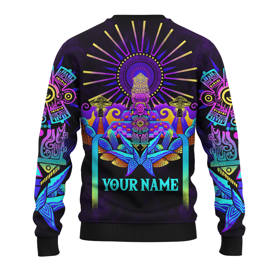 Aztec Tezcatlipoca QuetzalCloakl Deities Mural Art Customized 3D All Over Printed Hoodie