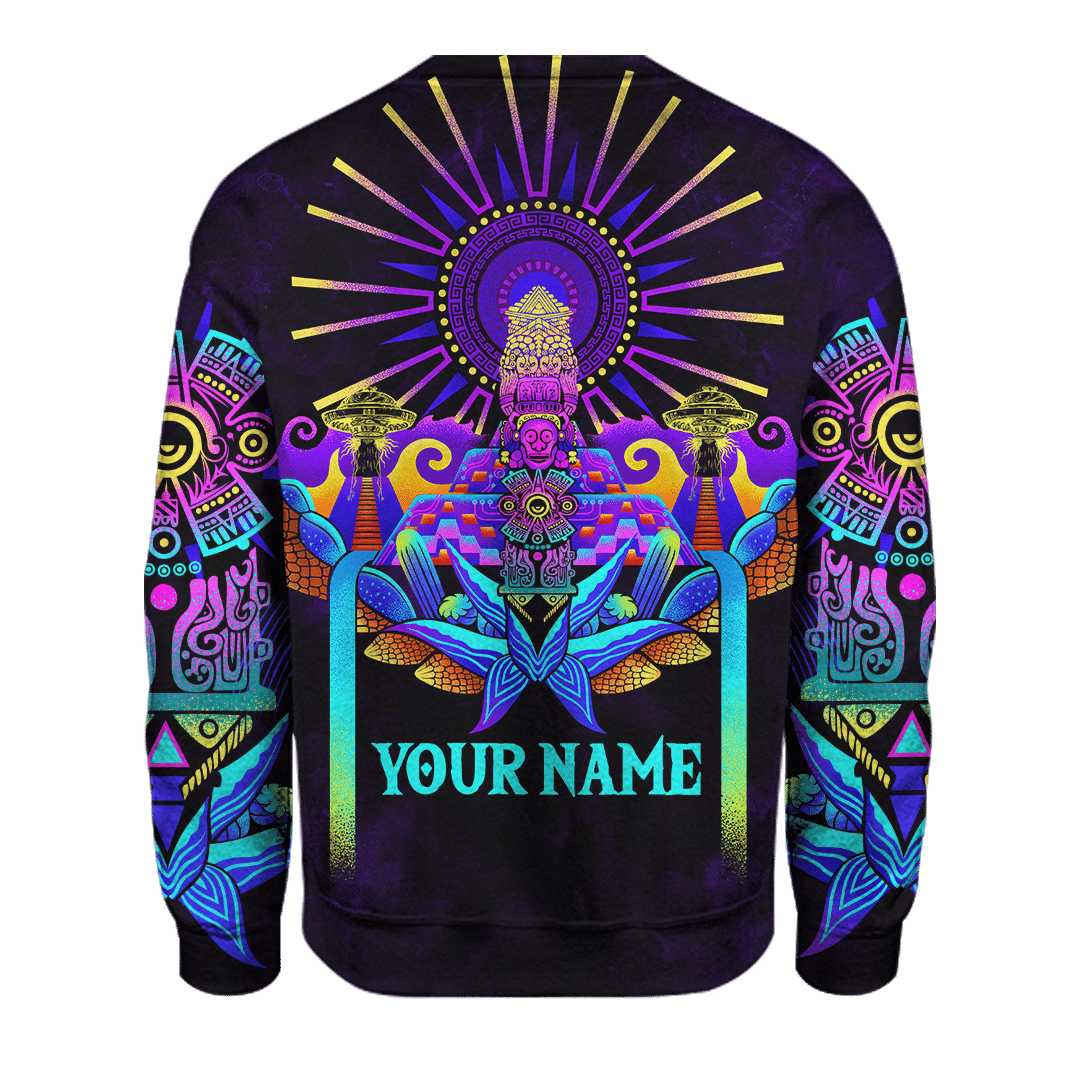 Aztec Tezcatlipoca QuetzalCloakl Deities Mural Art Customized 3D All Over Printed Hoodie