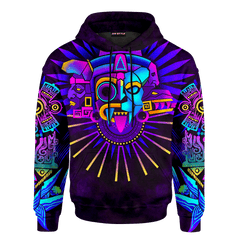 Aztec Tezcatlipoca QuetzalCloakl Deities Mural Art Customized 3D All Over Printed Hoodie