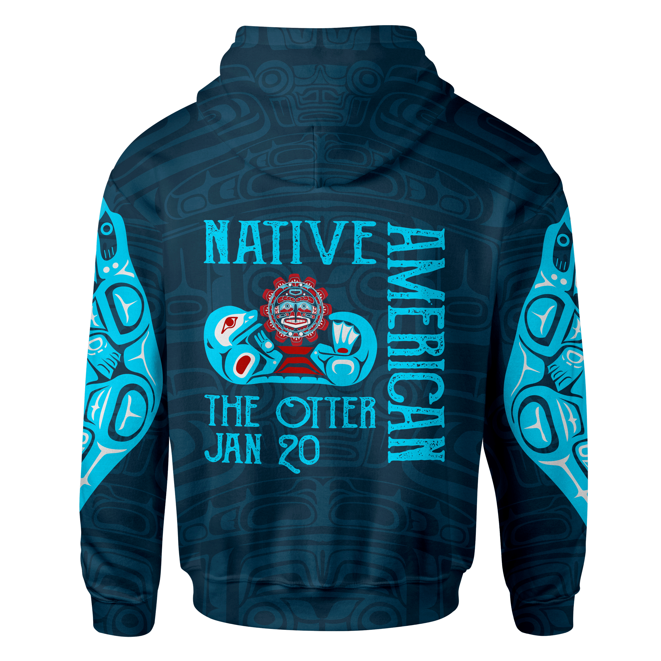 Otter Native American Zodiac Pacific Northwest Native American Art Customized 3D All Over Printed Shirt Hoodie