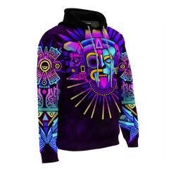 Aztec Tezcatlipoca QuetzalCloakl Deities Mural Art Customized 3D All Over Printed Hoodie