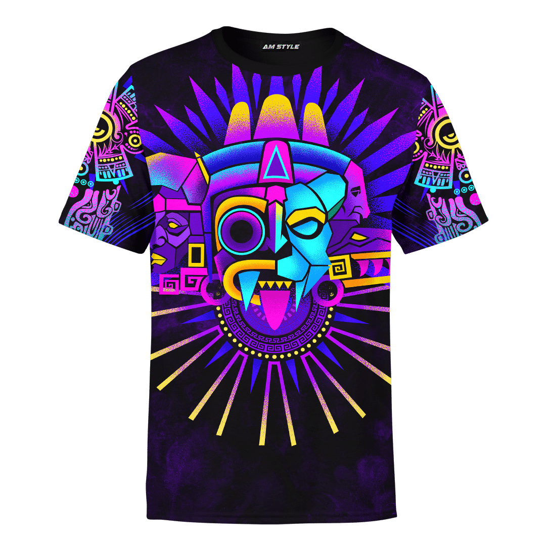 Aztec Tezcatlipoca QuetzalCloakl Deities Mural Art Customized 3D All Over Printed Hoodie