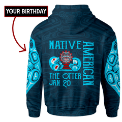 Otter Native American Zodiac Pacific Northwest Native American Art Customized 3D All Over Printed Shirt Hoodie