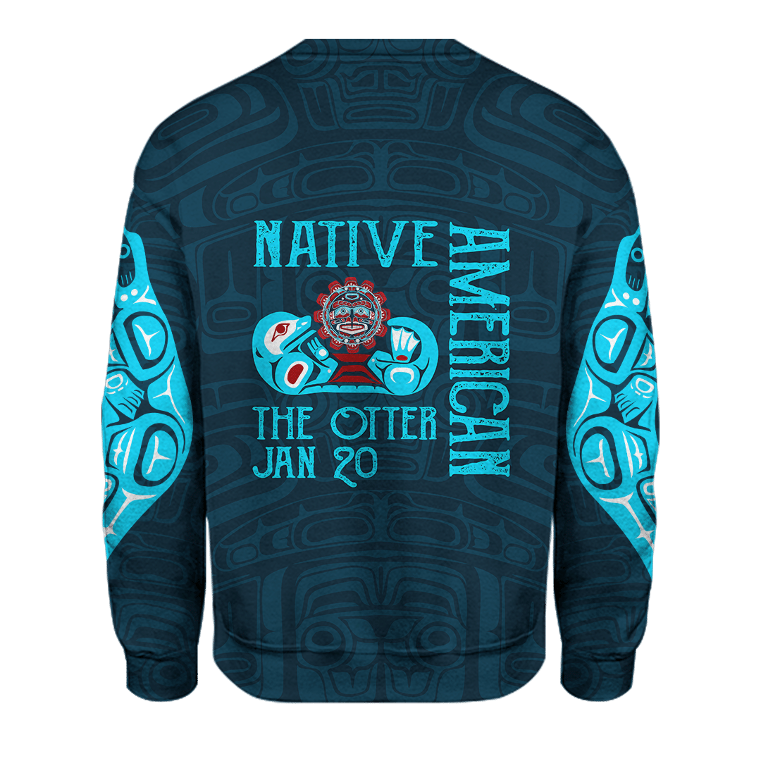 Otter Native American Zodiac Pacific Northwest Native American Art Customized 3D All Over Printed Shirt Hoodie