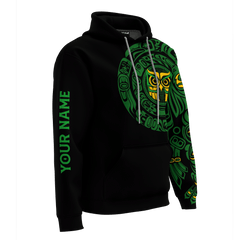 Native American Zodiac Signs Haida Owl Pacific Northwest Art Green Color Customized 3D All Over Printed Shirt Hoodie