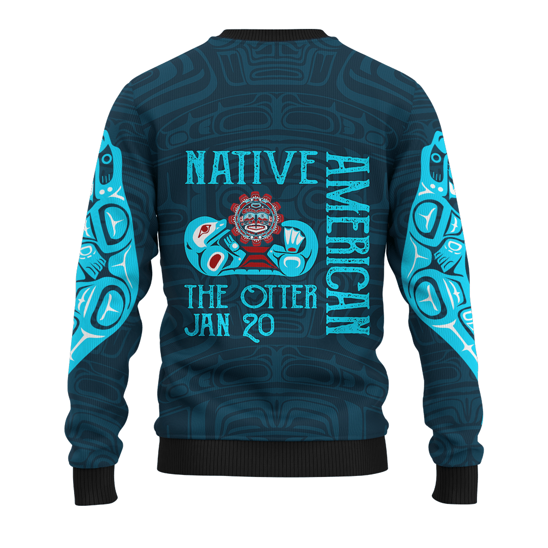 Otter Native American Zodiac Pacific Northwest Native American Art Customized 3D All Over Printed Shirt Hoodie