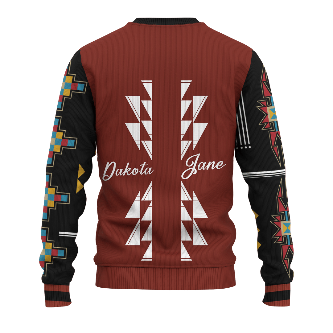 American Indian Horse Tattoo With Native American Pattern For Couple Ledger Art Customized 3D All Over Printed hoodie