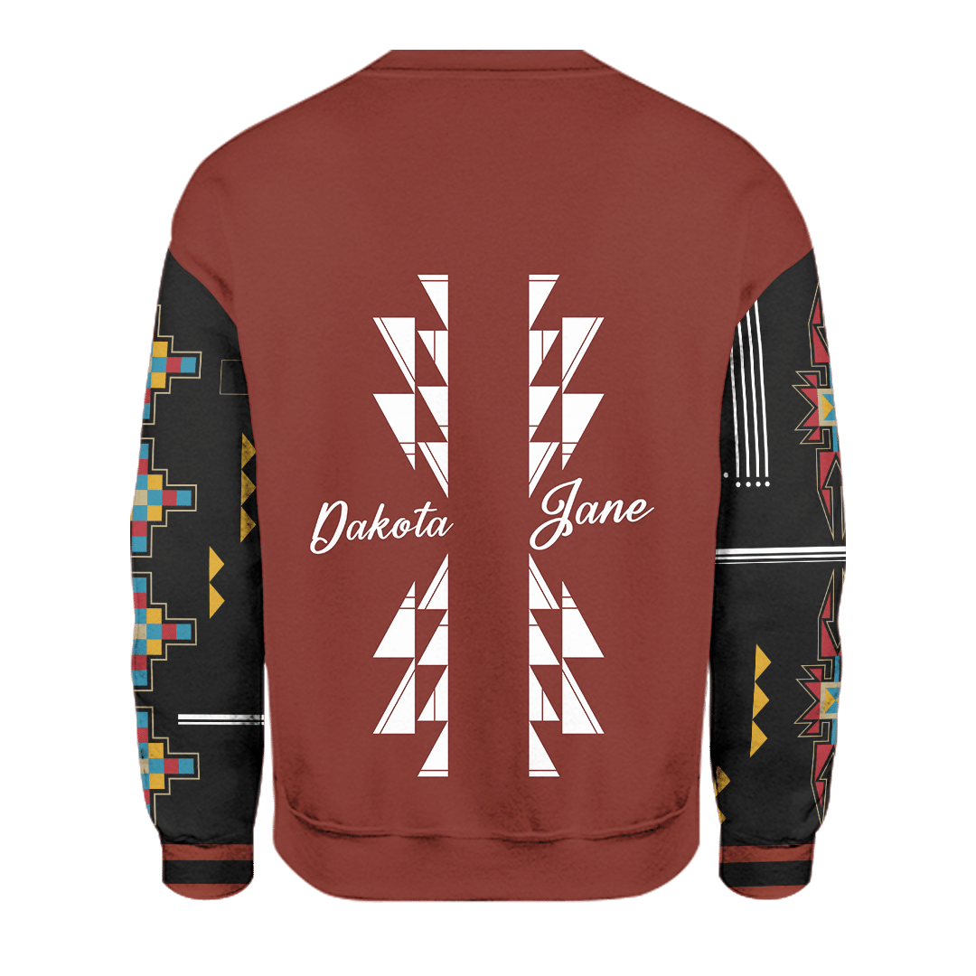 American Indian Horse Tattoo With Native American Pattern For Couple Ledger Art Customized 3D All Over Printed hoodie