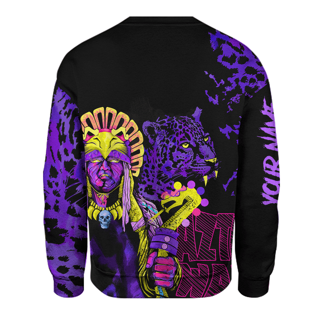 Aztec Eagle Warrior Jaguar Collage Art Customized 3D All Over Printed Shirt Hoodie