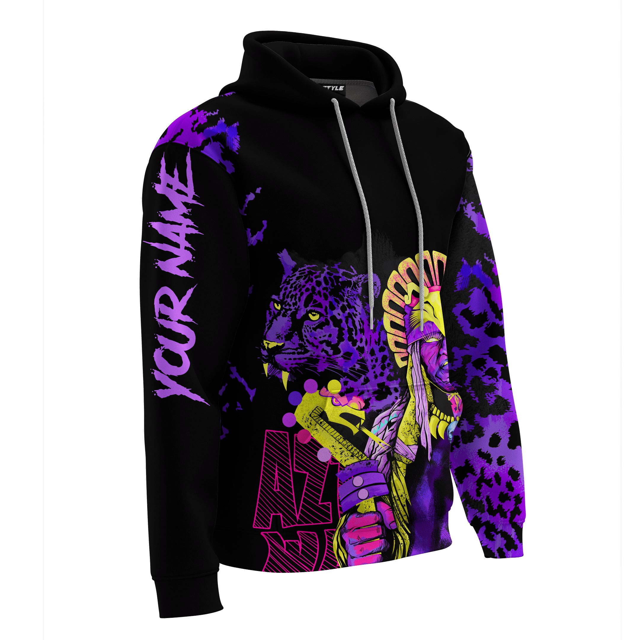 Aztec Eagle Warrior Jaguar Collage Art Customized 3D All Over Printed Shirt Hoodie