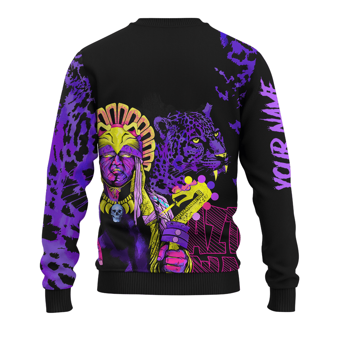 Aztec Eagle Warrior Jaguar Collage Art Customized 3D All Over Printed Shirt Hoodie