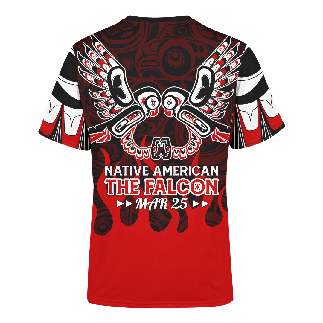 Falcon Native American Zodiac Pacific Northwest Style Customized 3D All Over Printed Shirt Hoodie