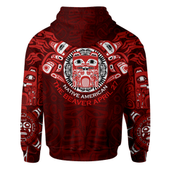 Native American Zodiac Signs Haida Beaver Pacific Northwest Style Customized 3D All Over Printed Shirt Hoodie