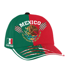 Mexico Half & Half Customize 3D All Over Printed Baseball Shirt & Cap