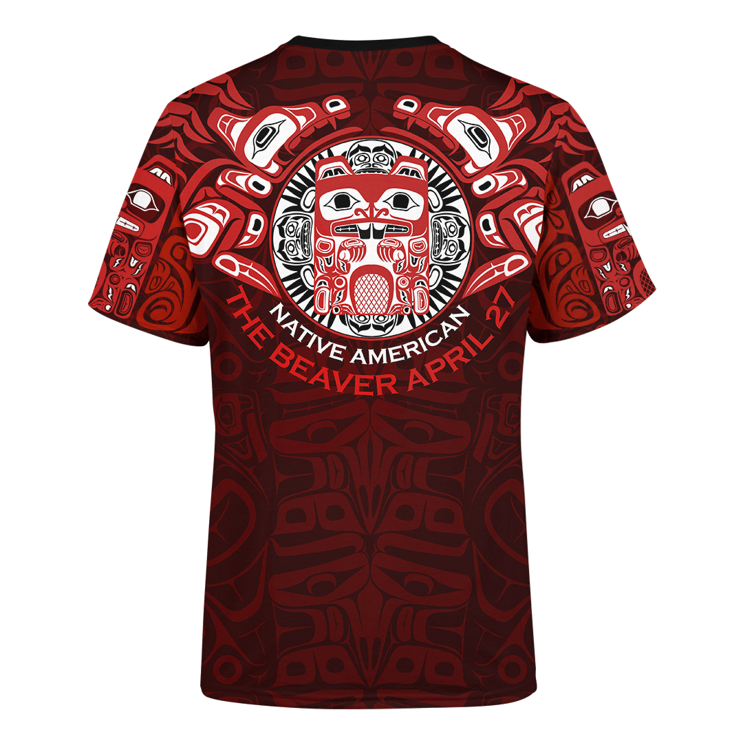 Native American Zodiac Signs Haida Beaver Pacific Northwest Style Customized 3D All Over Printed Shirt Hoodie