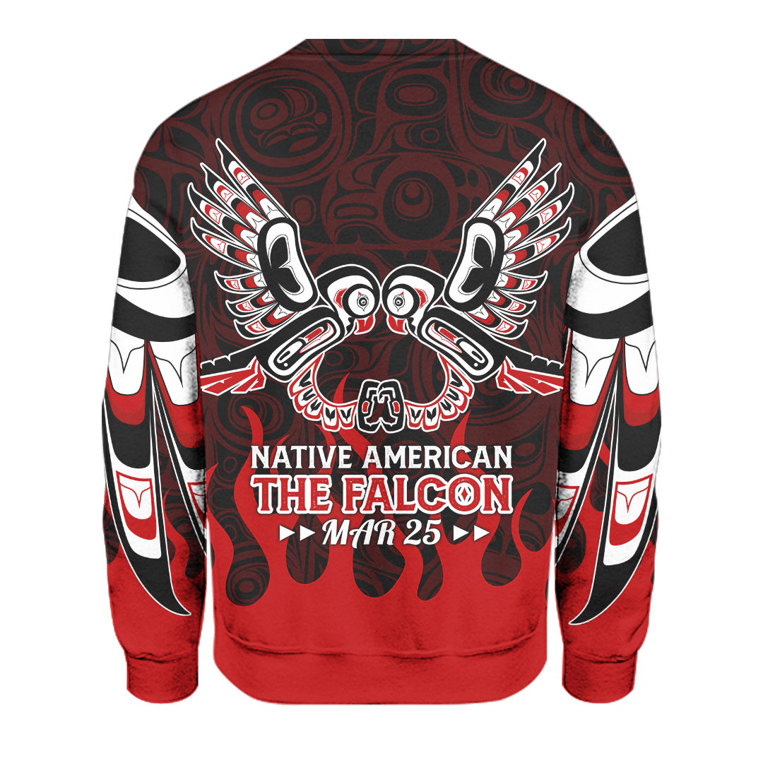 Falcon Native American Zodiac Pacific Northwest Style Customized 3D All Over Printed Shirt Hoodie