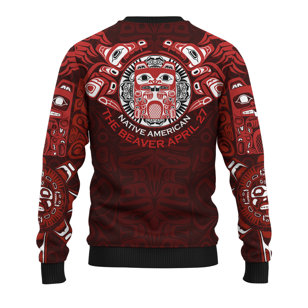 Native American Zodiac Signs Haida Beaver Pacific Northwest Style Customized 3D All Over Printed Shirt Hoodie