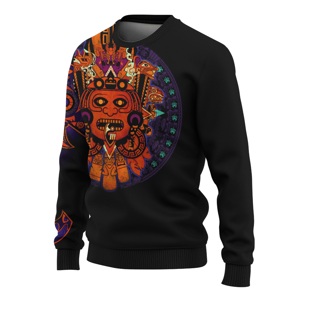 Aztec Guerrera Mural Art Customized 3D All Over Printed hoodie