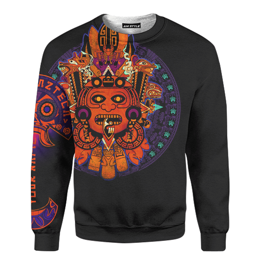 Aztec Guerrera Mural Art Customized 3D All Over Printed hoodie