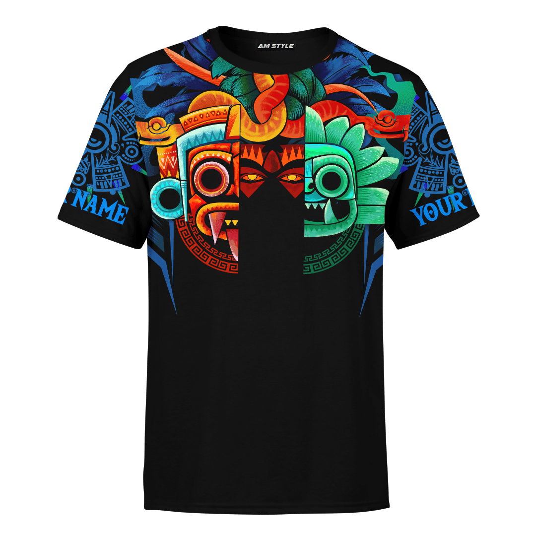 Aztec Tlaloc QuetzalCloakl Deities Mural Art Customized 3D All Over Printed 3D All Over Printed hoodie