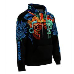 Aztec Tlaloc QuetzalCloakl Deities Mural Art Customized 3D All Over Printed 3D All Over Printed hoodie