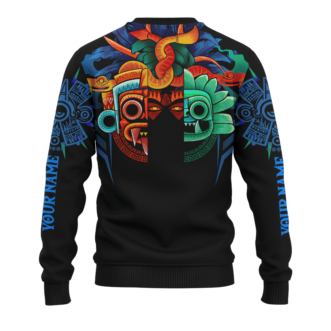 Aztec Tlaloc QuetzalCloakl Deities Mural Art Customized 3D All Over Printed 3D All Over Printed hoodie