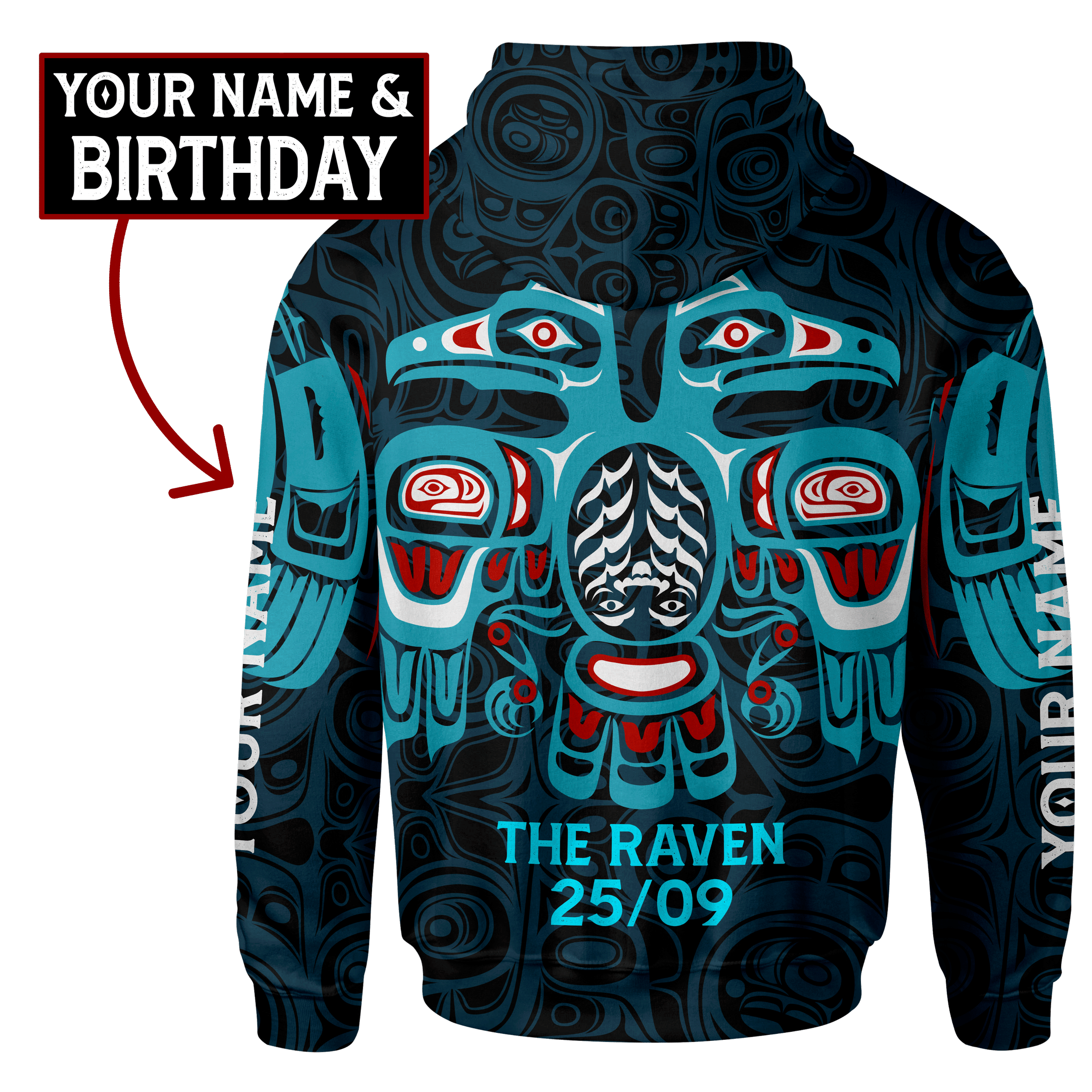 Native American Zodiac Signs Raven Zodiac Signs Pacific Northwest Customized 3D All Over Printed Shirt Hoodie