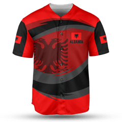 Albania Thunder Tornado Customize 3D All Over Printed Baseball Shirt & Cap