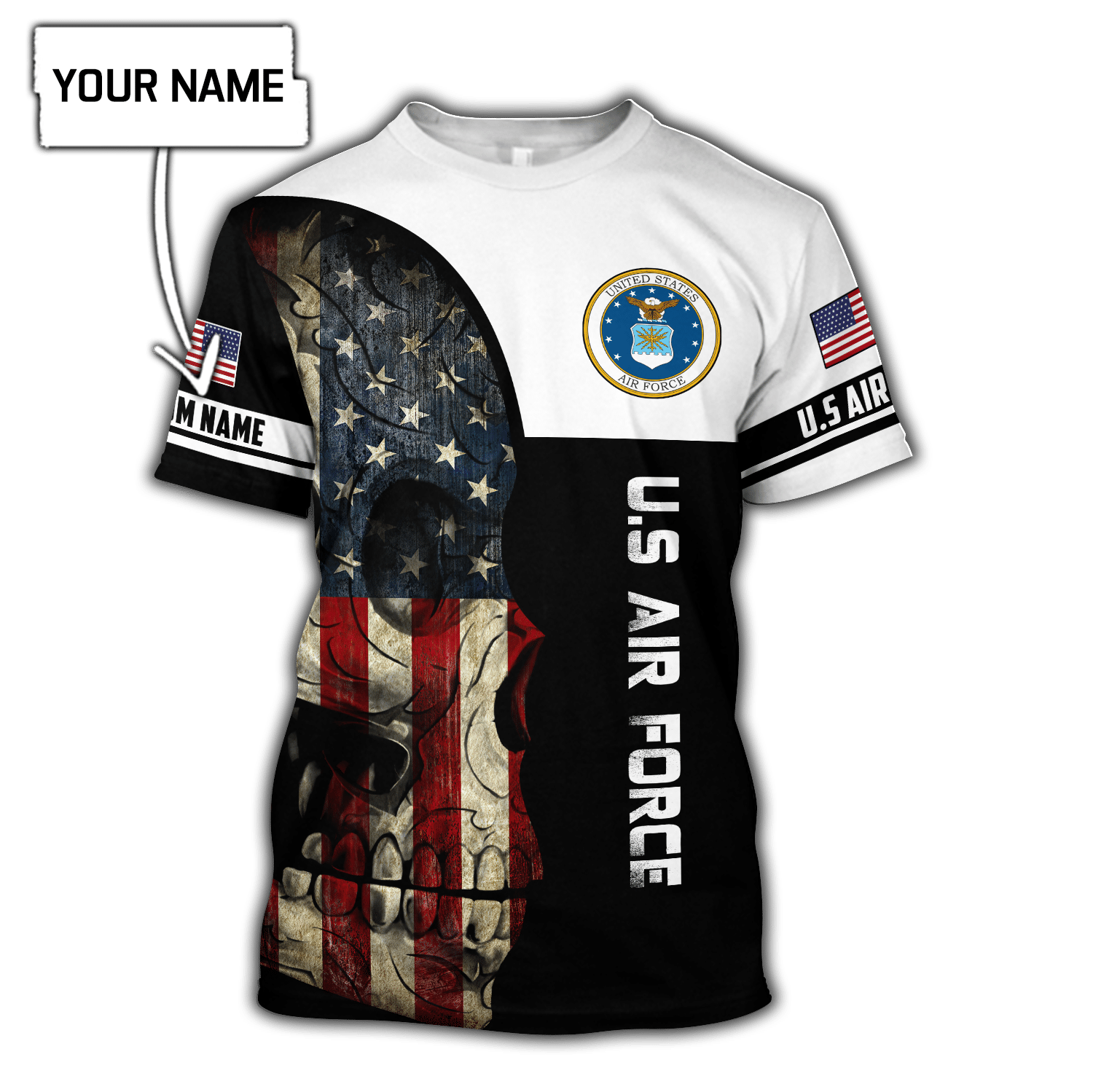 Proud to be United States Air Force Personalized Name - Shirts For Men and Women