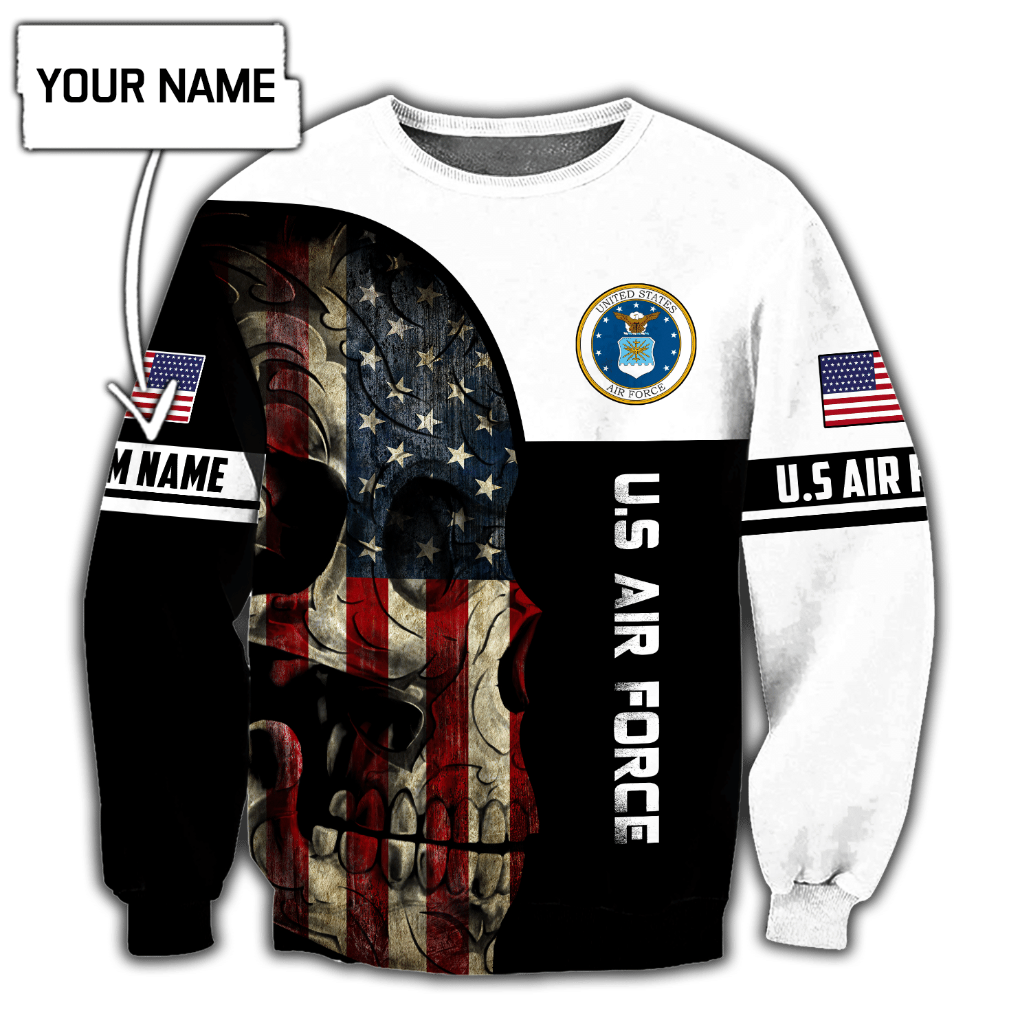 Proud to be United States Air Force Personalized Name - Shirts For Men and Women