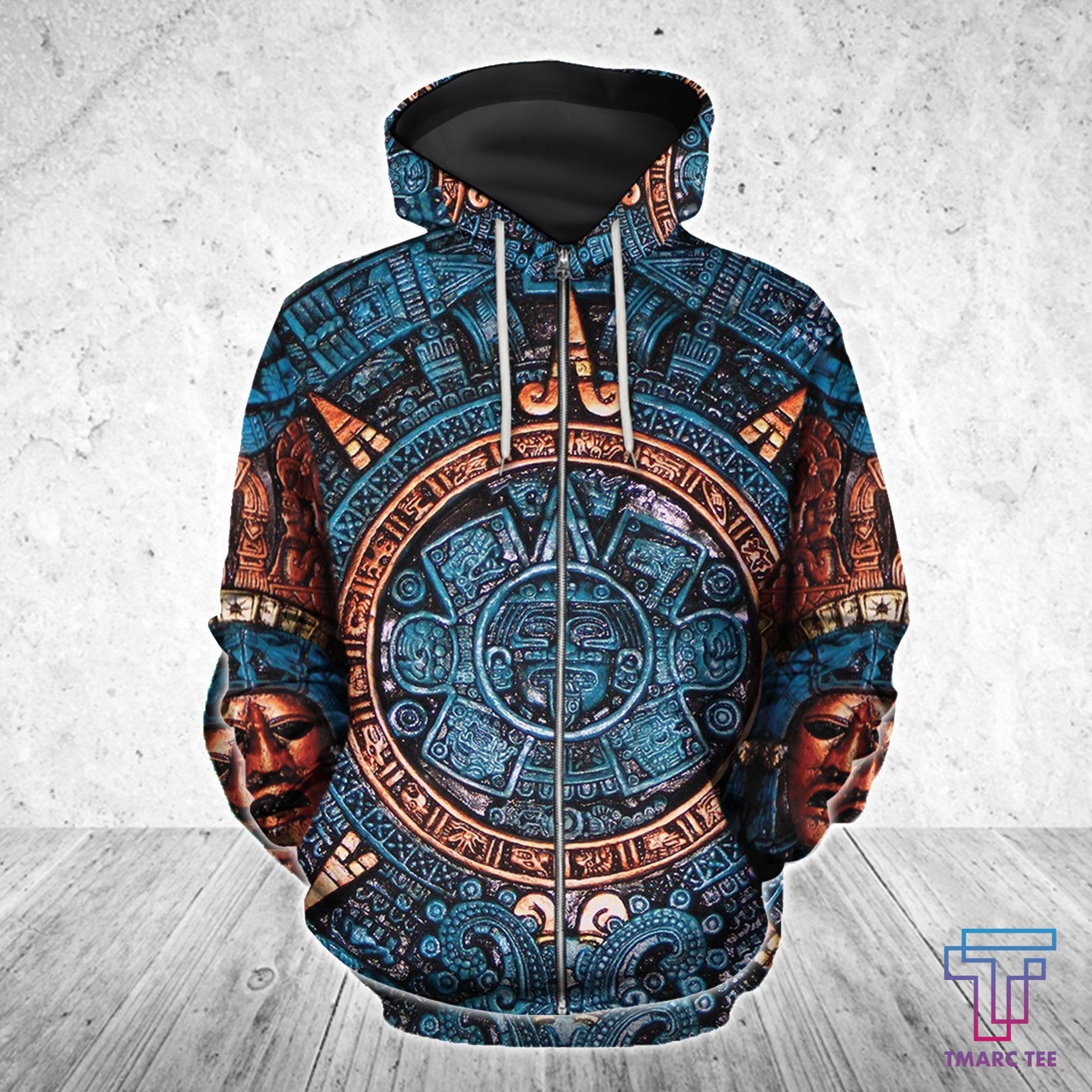 D All Over Aztec Mexican Art Hoodie