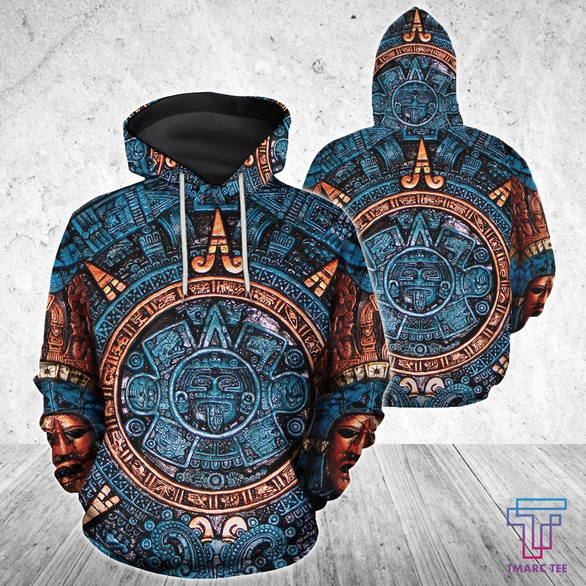 D All Over Aztec Mexican Art Hoodie