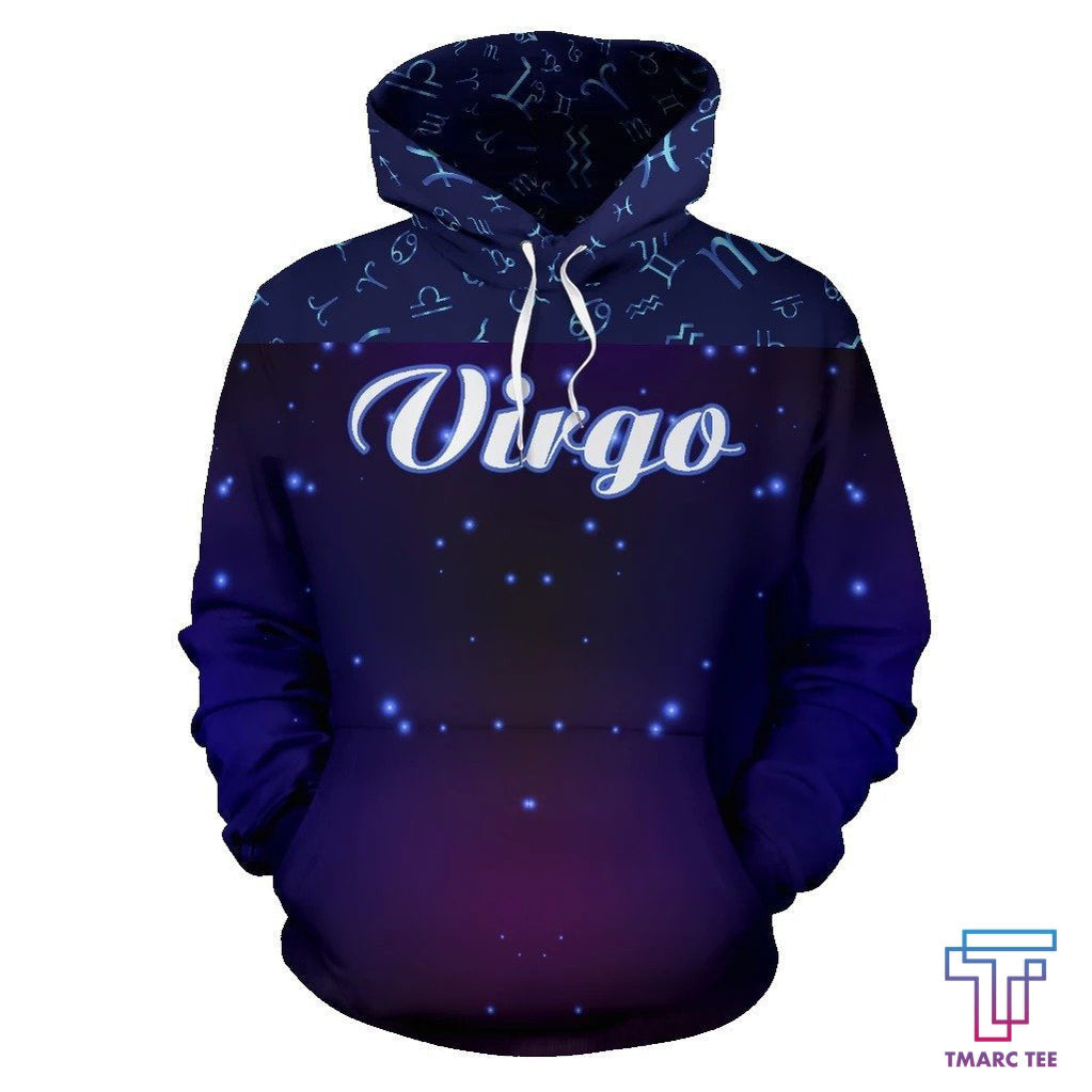 Virgo Zodiac All Over Hoodie NTH