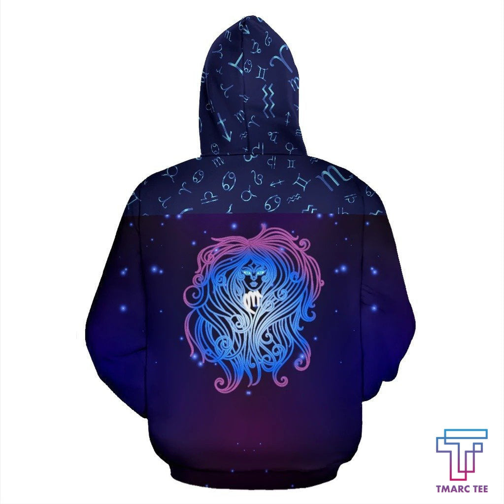 Virgo Zodiac All Over Hoodie NTH