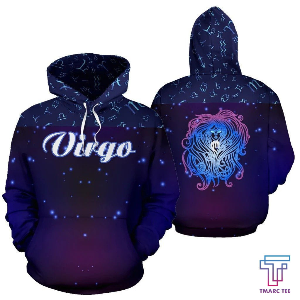 Virgo Zodiac All Over Hoodie NTH