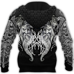 Wolf And Viking Black White 3D All Over Printed Unisex Shirt NTN08092202