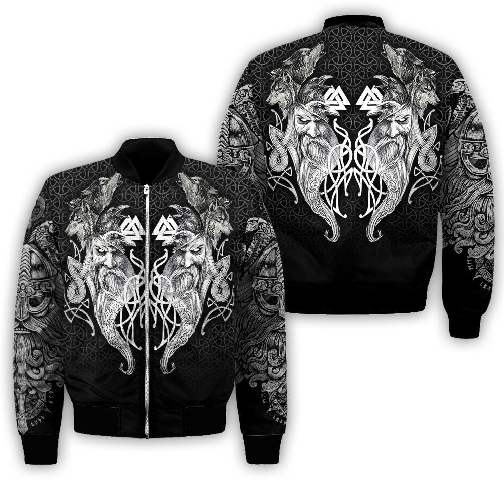 Wolf And Viking Black White 3D All Over Printed Unisex Shirt NTN08092202