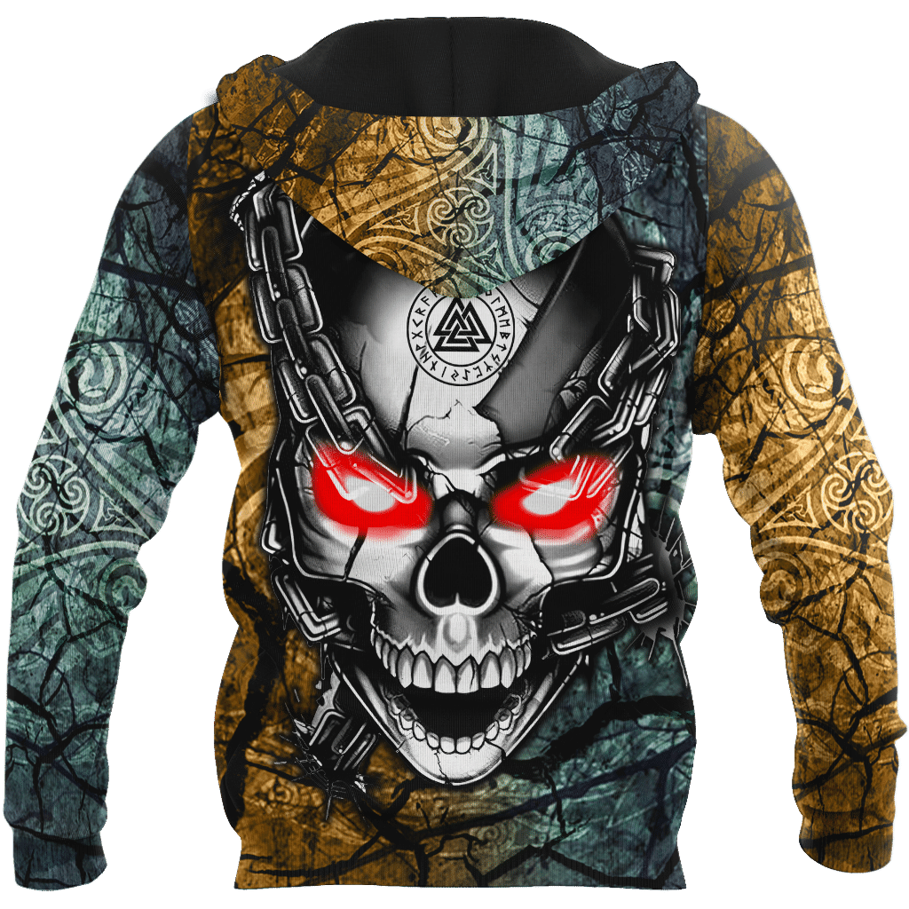 Viking Skull Hoodie For Men And Women MH