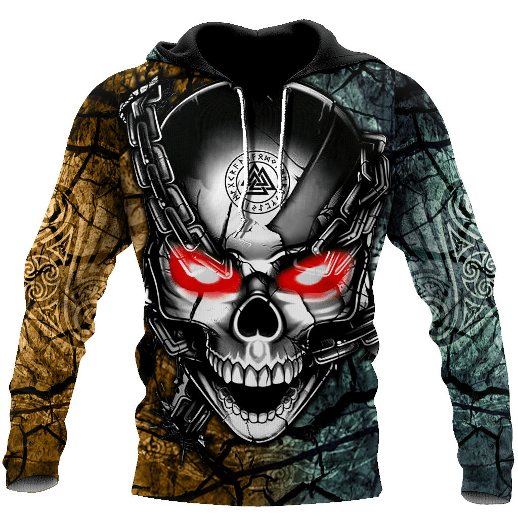 Viking Skull Hoodie For Men And Women MH