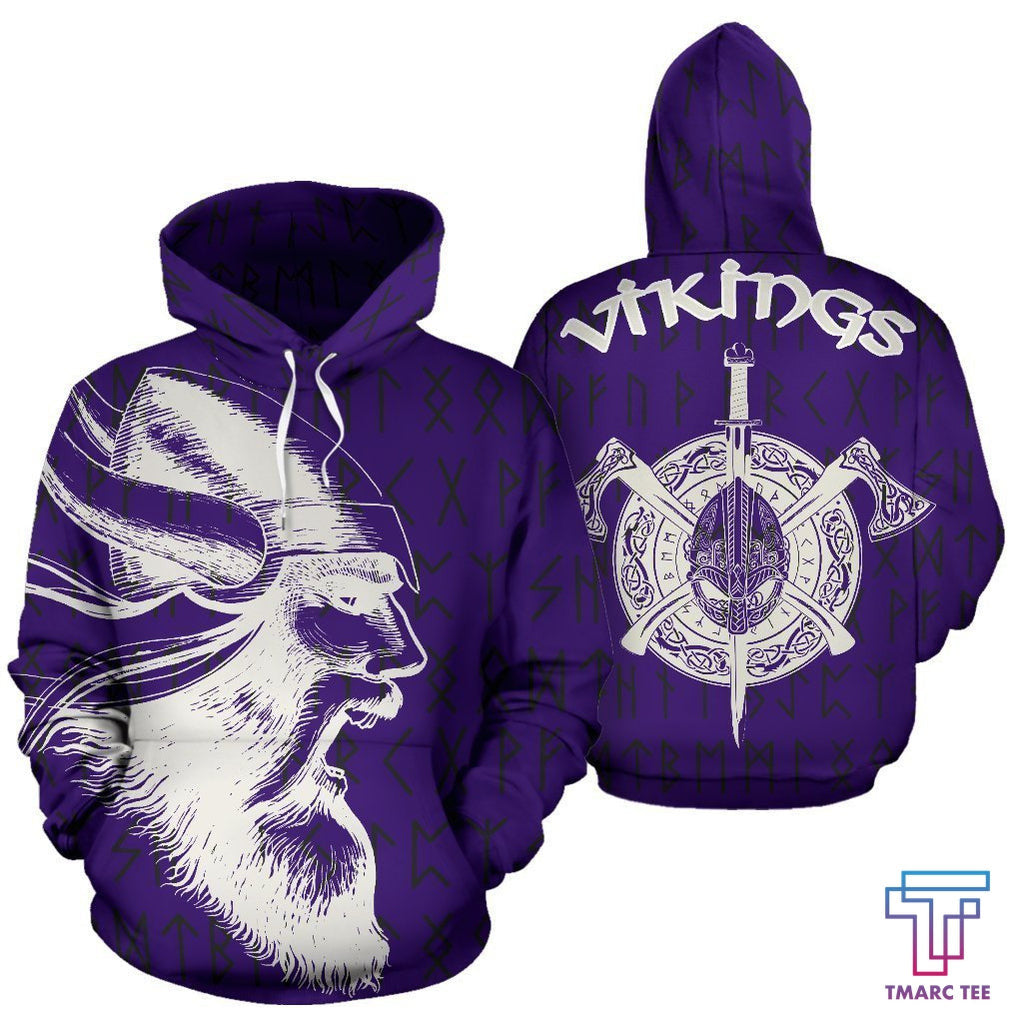 Vikings Warrior? Hoodie Purple & White Ver