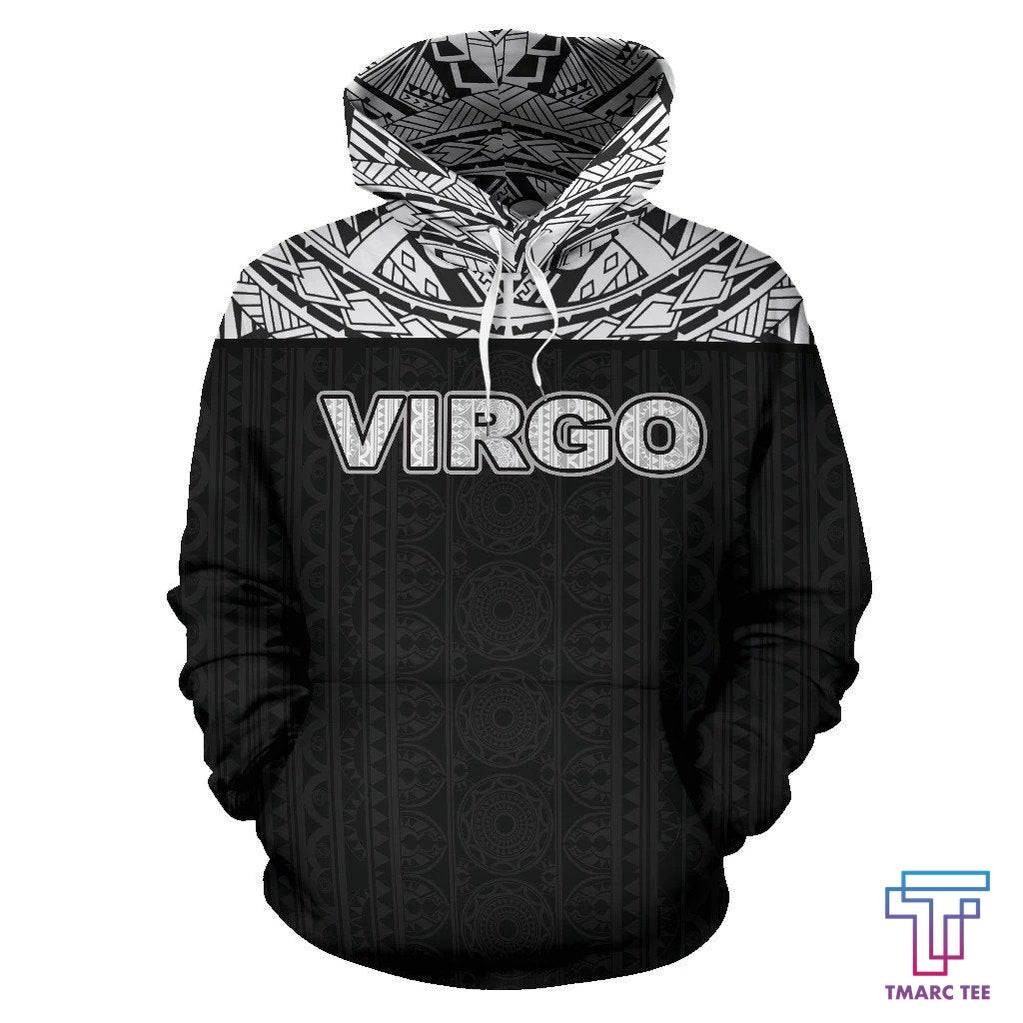 Virgo Zodiac - Poly All Over Hoodie Black Version NTH