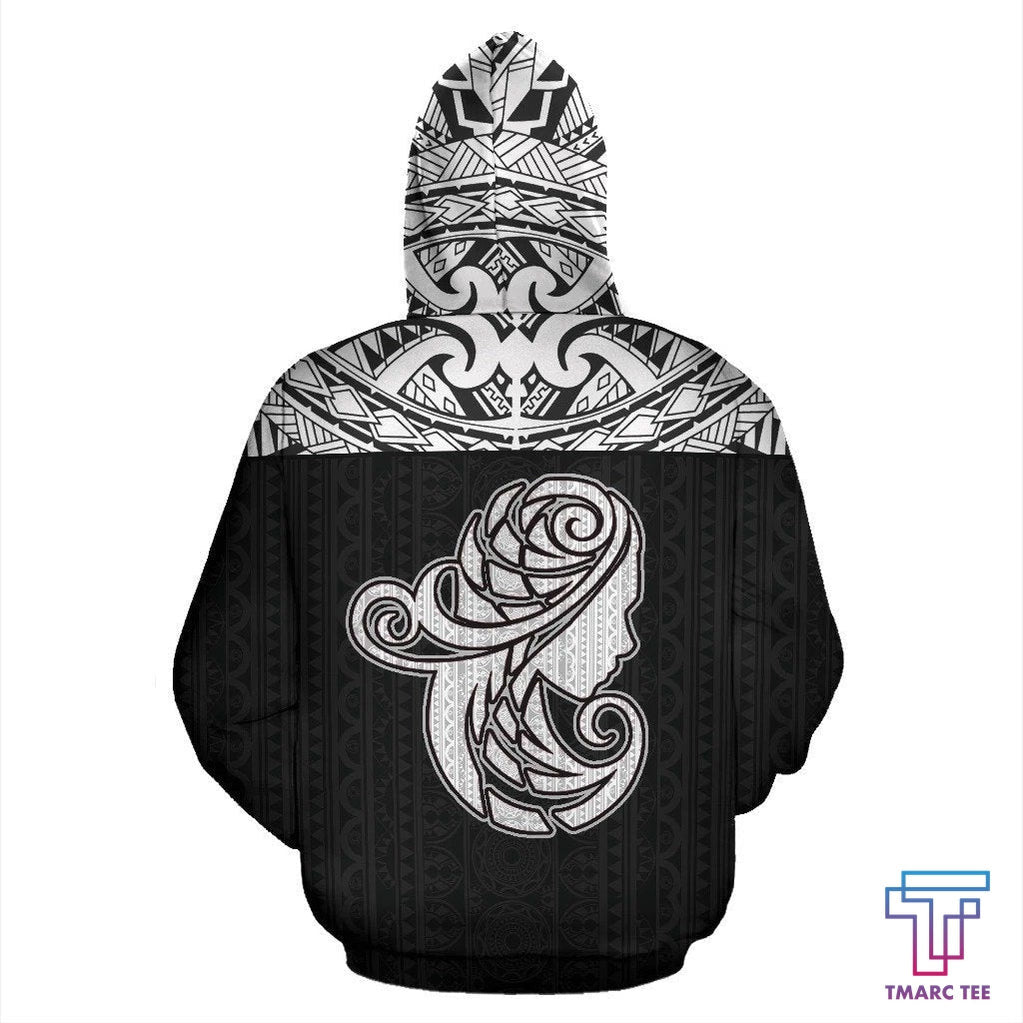 Virgo Zodiac - Poly All Over Hoodie Black Version NTH