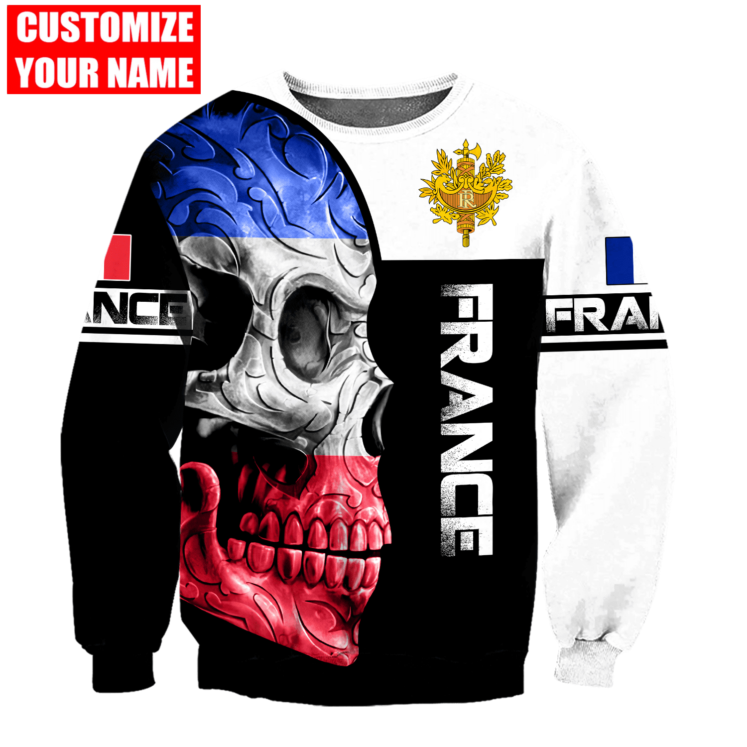 Personalized France Skull Shirts