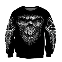 Viking Skull Hoodie For Men And Women MH