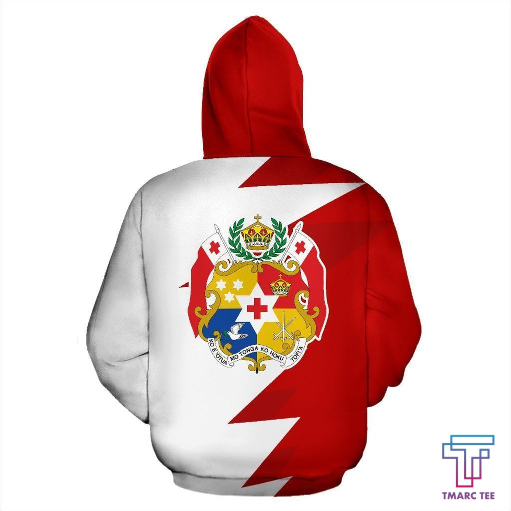 Tonga Flag All Over Print Hoodie - Tooth Style NNK