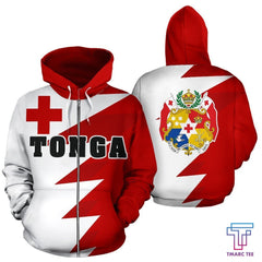 Tonga Flag All Over Print Hoodie - Tooth Style NNK